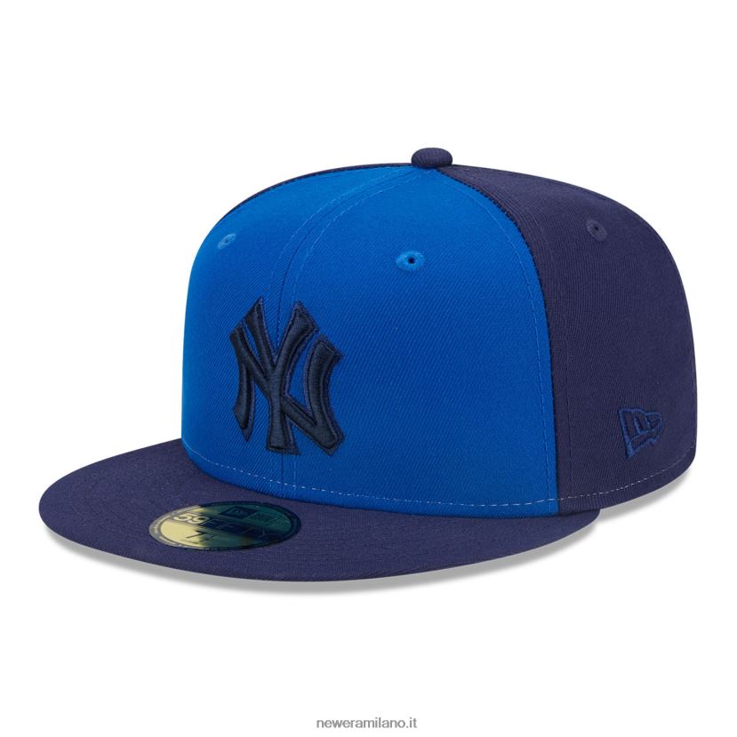 New Era Z282J21038 cappellino aderente New York Yankees Tritone Team blu 59fifty