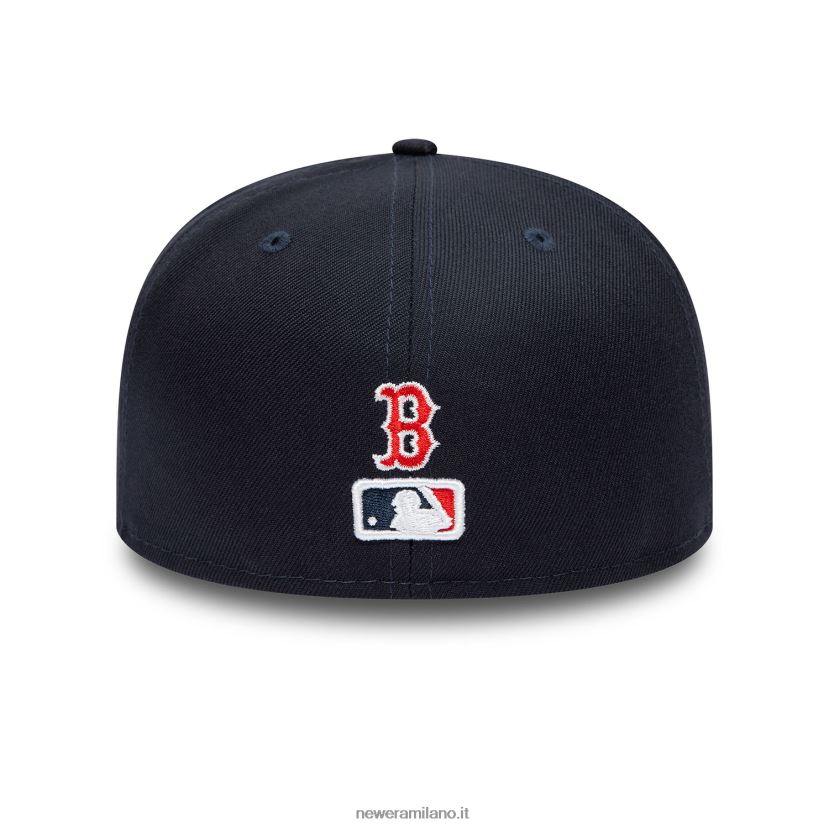 New Era Z282J21165 cappellino 59fifty blu navy con doppio logo dei boston red sox