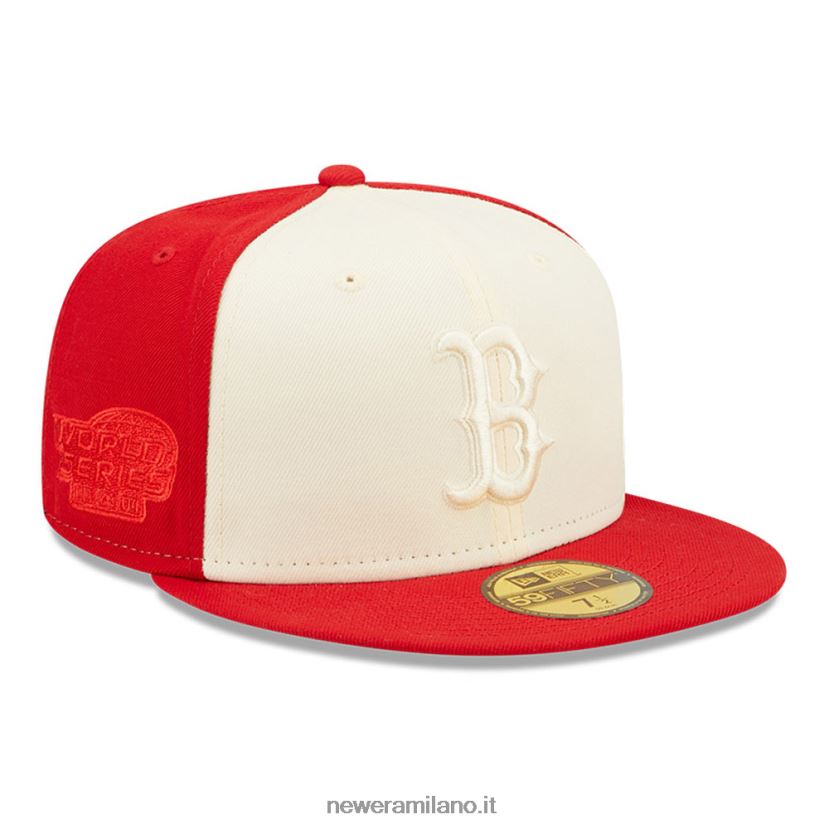 New Era Z282J21195 cappellino Boston Red Sox mlb bicolore rosso 59fifty