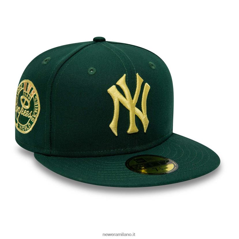 New Era Z282J21234 Cappellino aderente 59fifty verde foresta dei New York Yankees