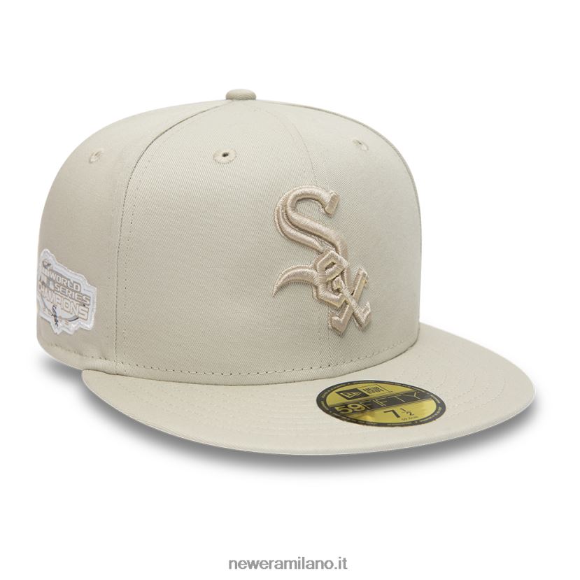 New Era Z282J21427 Chicago White Sox World Series Tonal beige chiaro 59fifty cappellino aderente