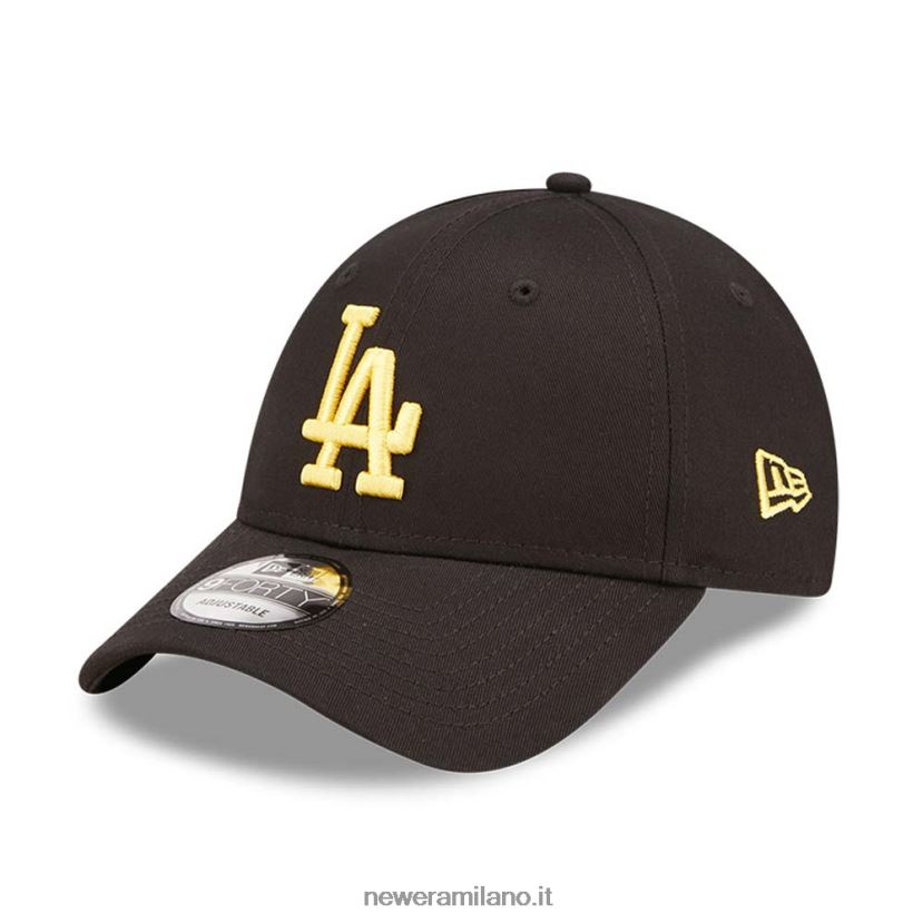 New Era Z282J21532 cappellino regolabile 9forty nero essenziale della Dodgers League