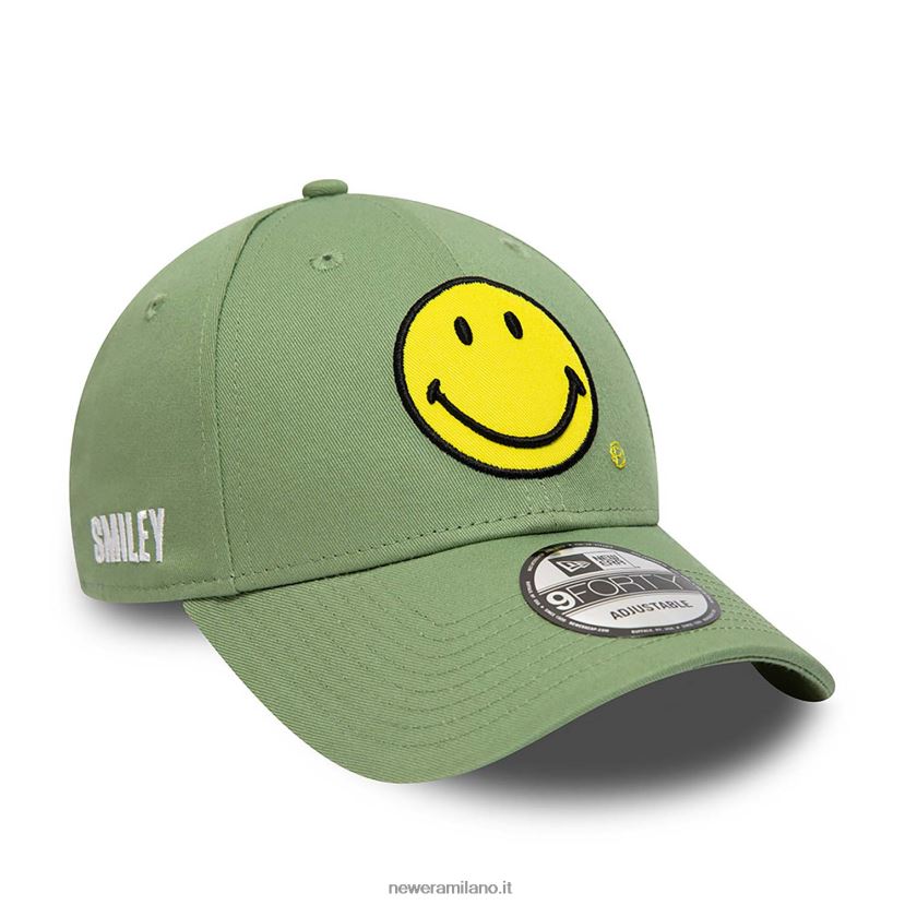 New Era Z282J21607 logo smiley verde medio 9forty cappellino regolabile