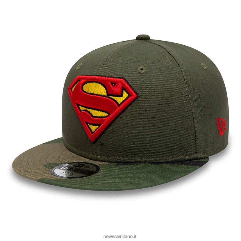 New Era Z282J21823 superman youth dc camo verde 9fifty cappellino snapback