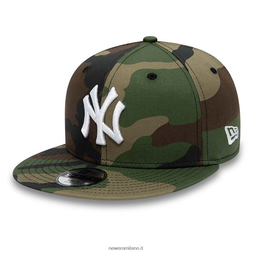 New Era Z282J21909 cappellino snapback 9fifty mimetico della squadra giovanile dei New York Yankees