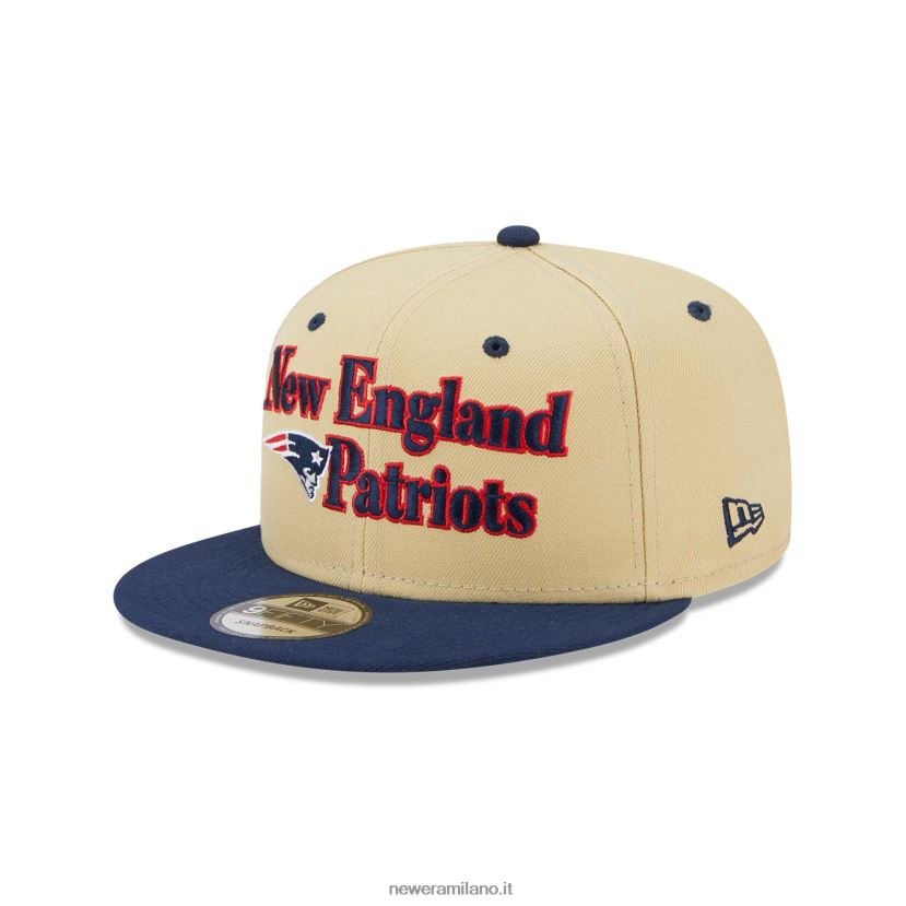 New Era Z282J22102 cappellino snapback 9fifty retro panna dei New England Patriots nfl