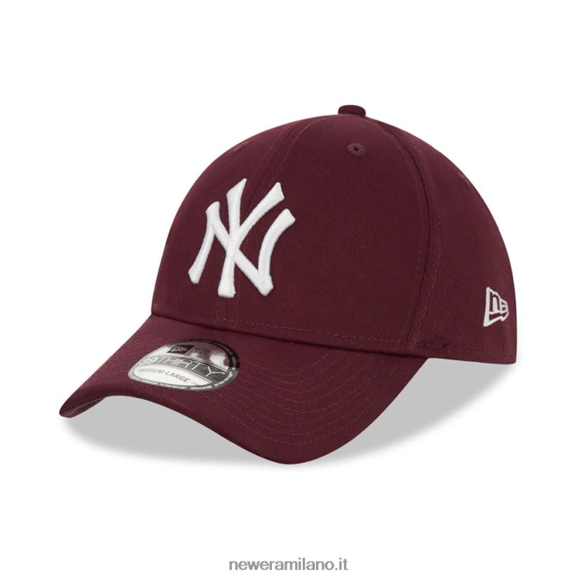 New Era Z282J22176 Cappellino dei New York Yankees Essential Maroon 39thirty