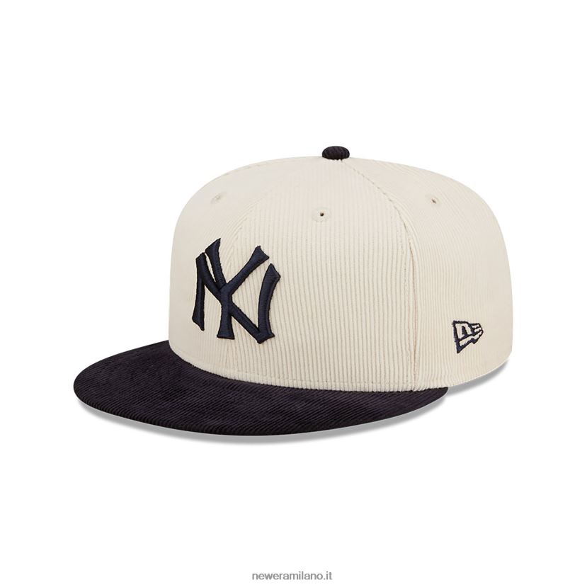 New Era Z282J2286 New York Yankees Cooperstown Cappellino aderente 59fifty bianco