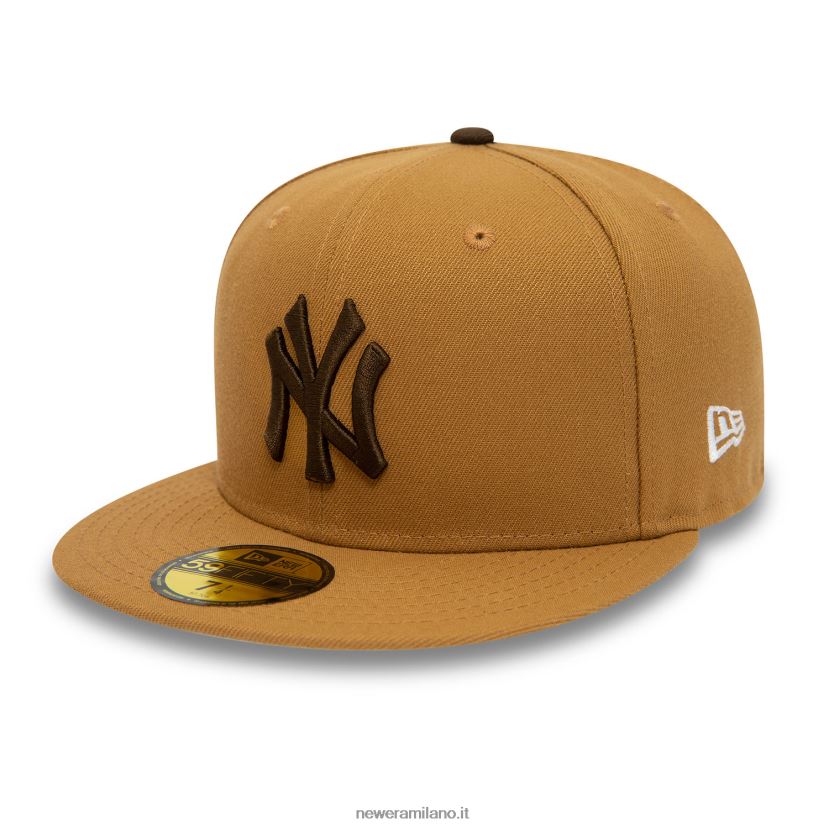 New Era Z282J2753 New York Yankees autunno colori marrone 59fifty cappellino aderente