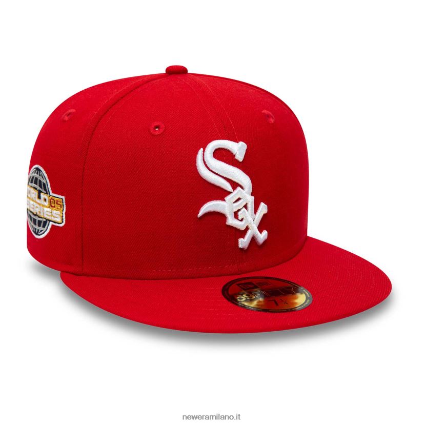New Era Z282J277 Cappellino aderente Chicago White Sox World Series 59fifty rosso