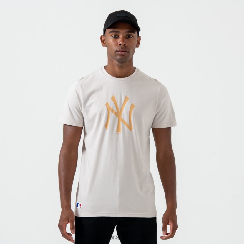 New Era Z282J22866 t-shirt in pietra logo new york yankees mlb