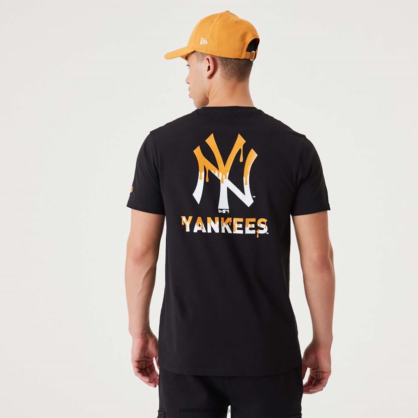 New Era Z282J23083 New York Yankees mlb t-shirt nera con logo a goccia