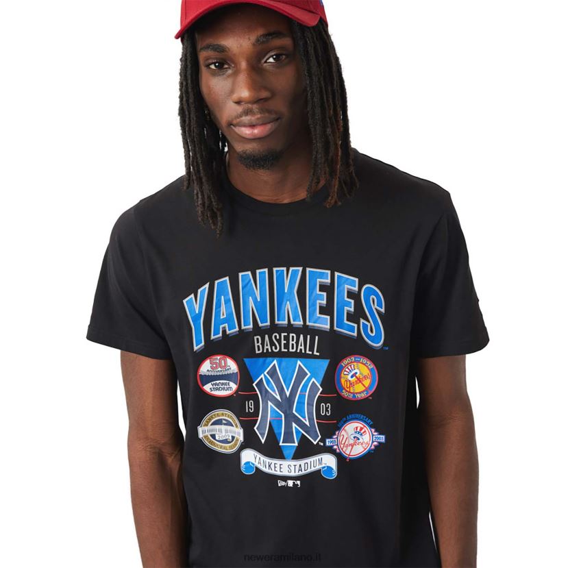 New Era Z282J23102 t-shirt nera serie champ dei new york yankees