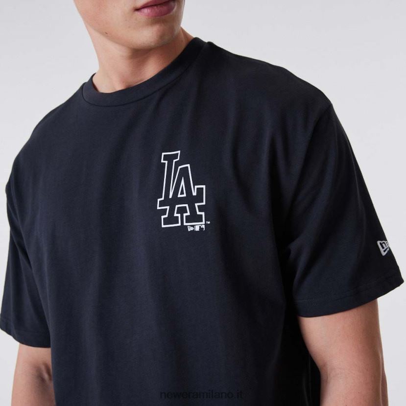 New Era Z282J23112 T-shirt blu oversize con grafica La Dodgers