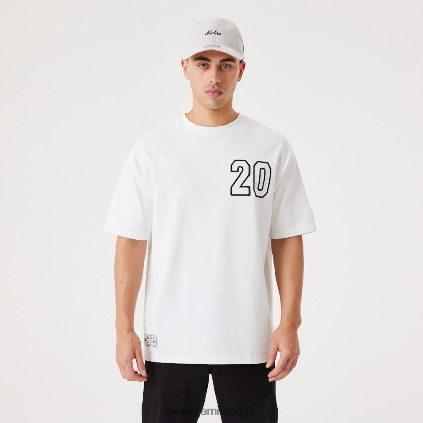 New Era Z282J23162 t-shirt oversize bianca contemporanea
