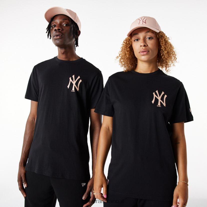 New Era Z282J23175 t-shirt nera essenziale dei New York Yankees MB League