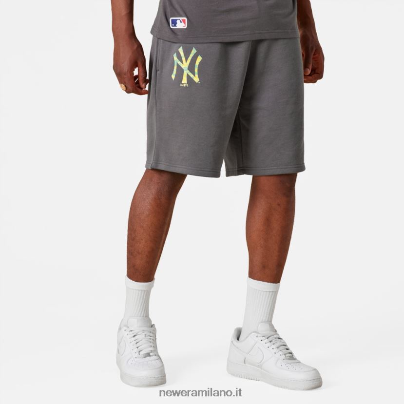 New Era Z282J22653 Pantaloncini grigio scuro con logo della squadra mlb dei new york yankees