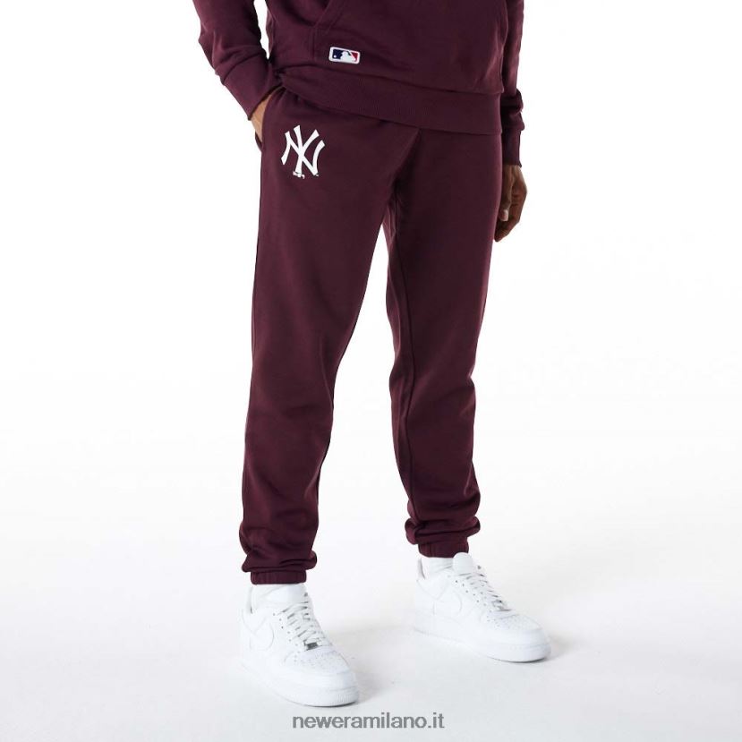 New Era Z282J22596 pantaloni da jogging viola scuro con logo della squadra dei new york yankees